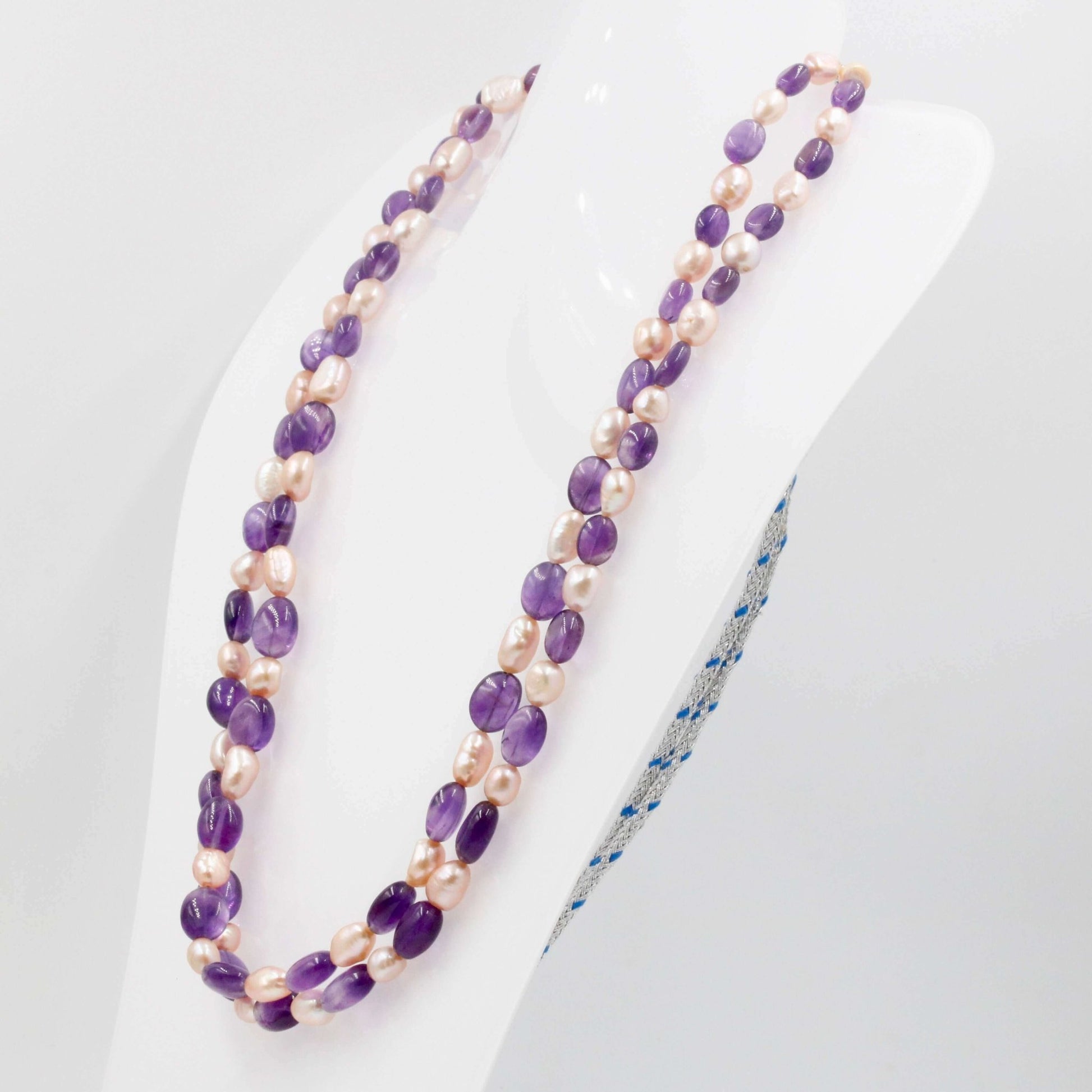Amethyst Freshwater Pearl Beaded Necklace - Taj Mahal Gems