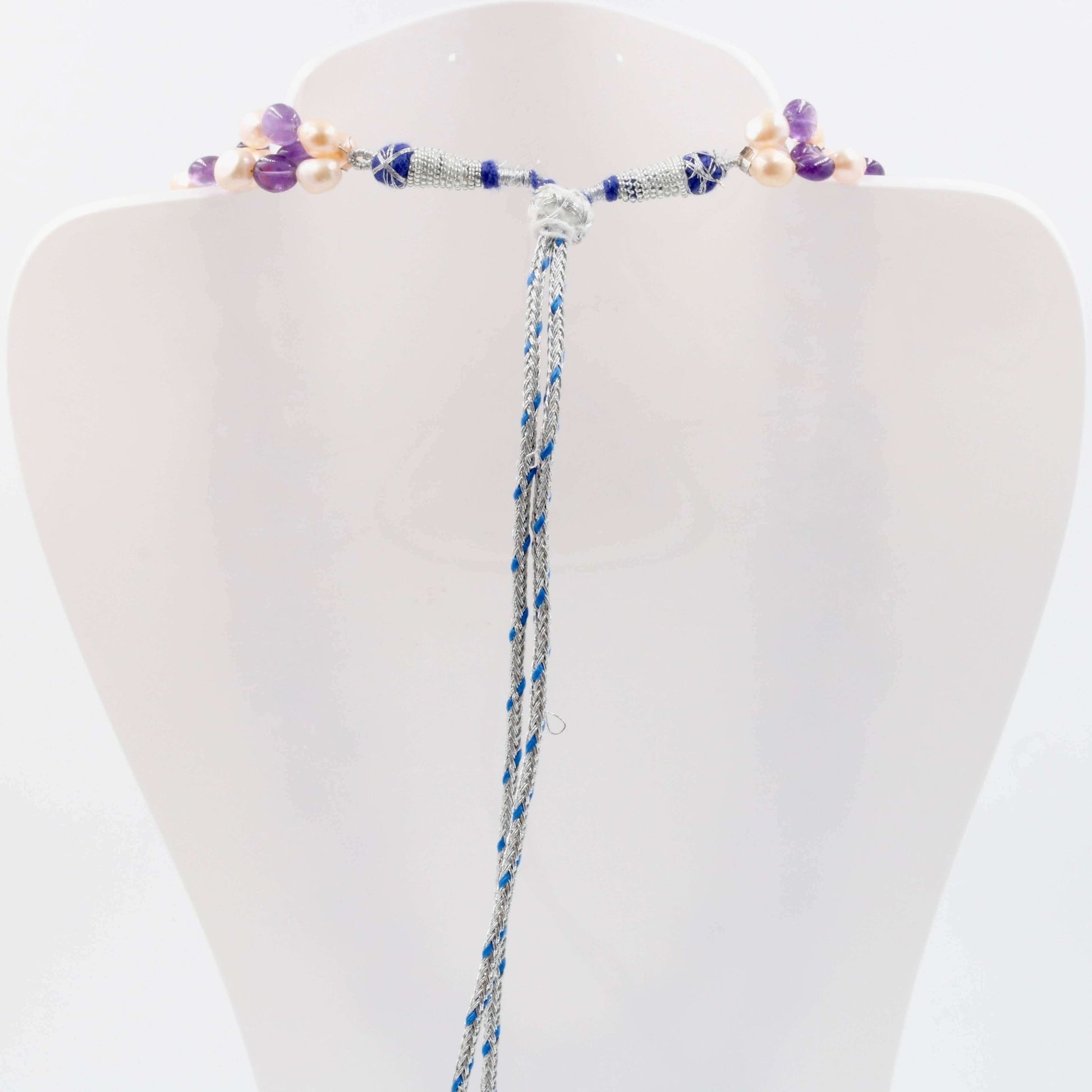Amethyst Freshwater Pearl Beaded Necklace - Taj Mahal Gems