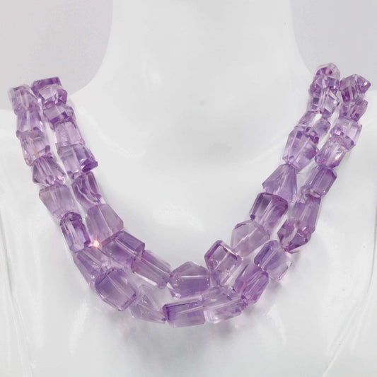 Amethyst Quartz Beaded Necklace - Taj Mahal Gems