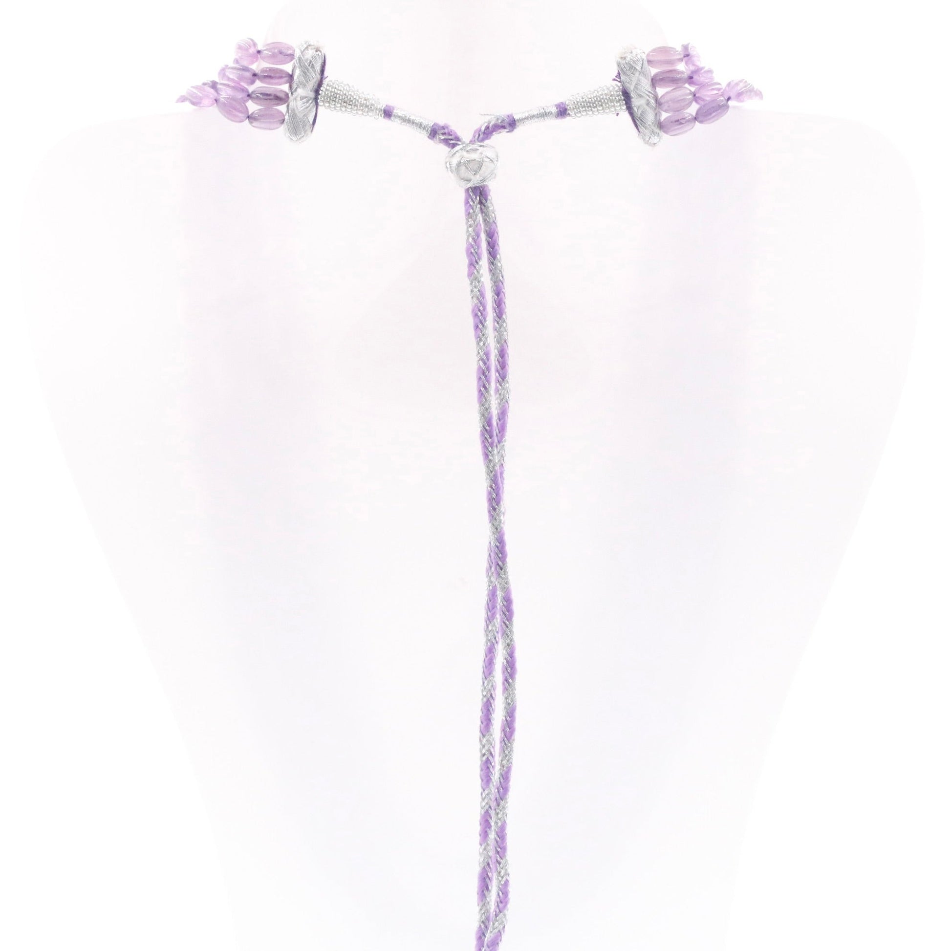 Amethyst with Pearl Beaded Necklace - Taj Mahal Gems