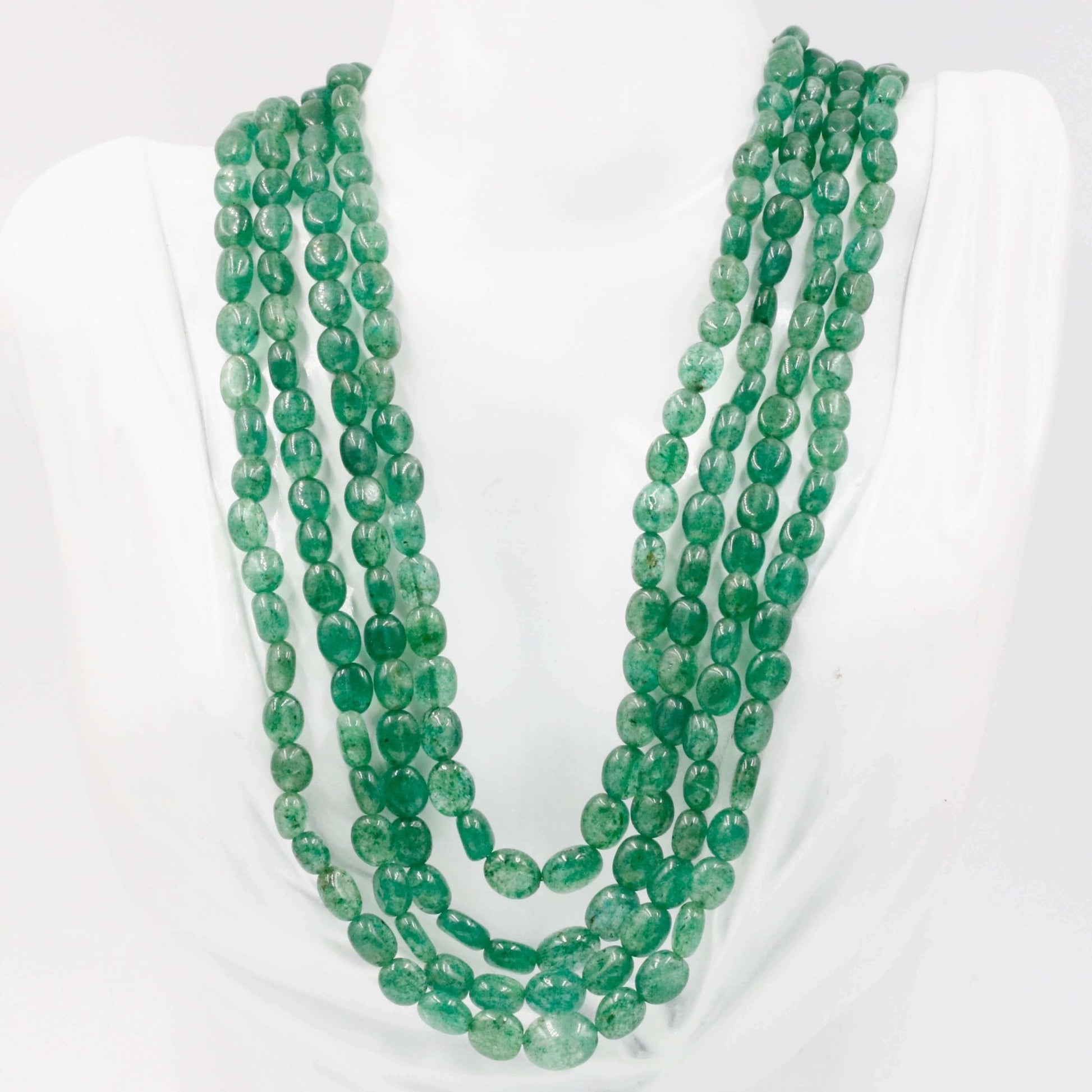 Aventurine Quartz Beaded Necklace - Taj Mahal Gems