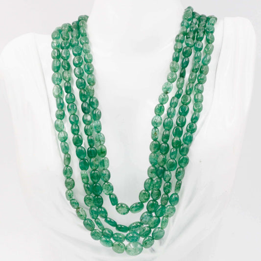 Aventurine Quartz Beaded Necklace - Taj Mahal Gems