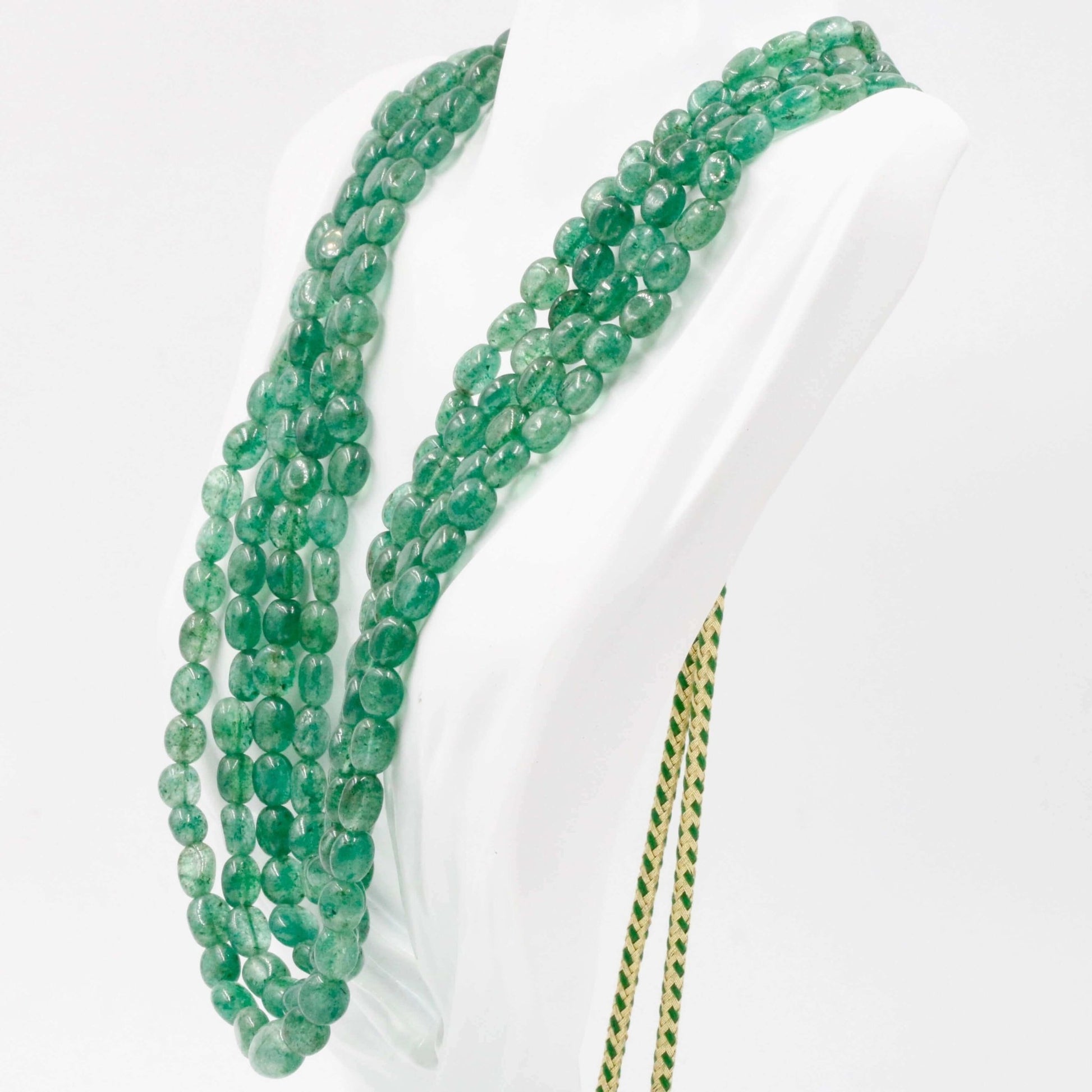 Aventurine Quartz Beaded Necklace - Taj Mahal Gems
