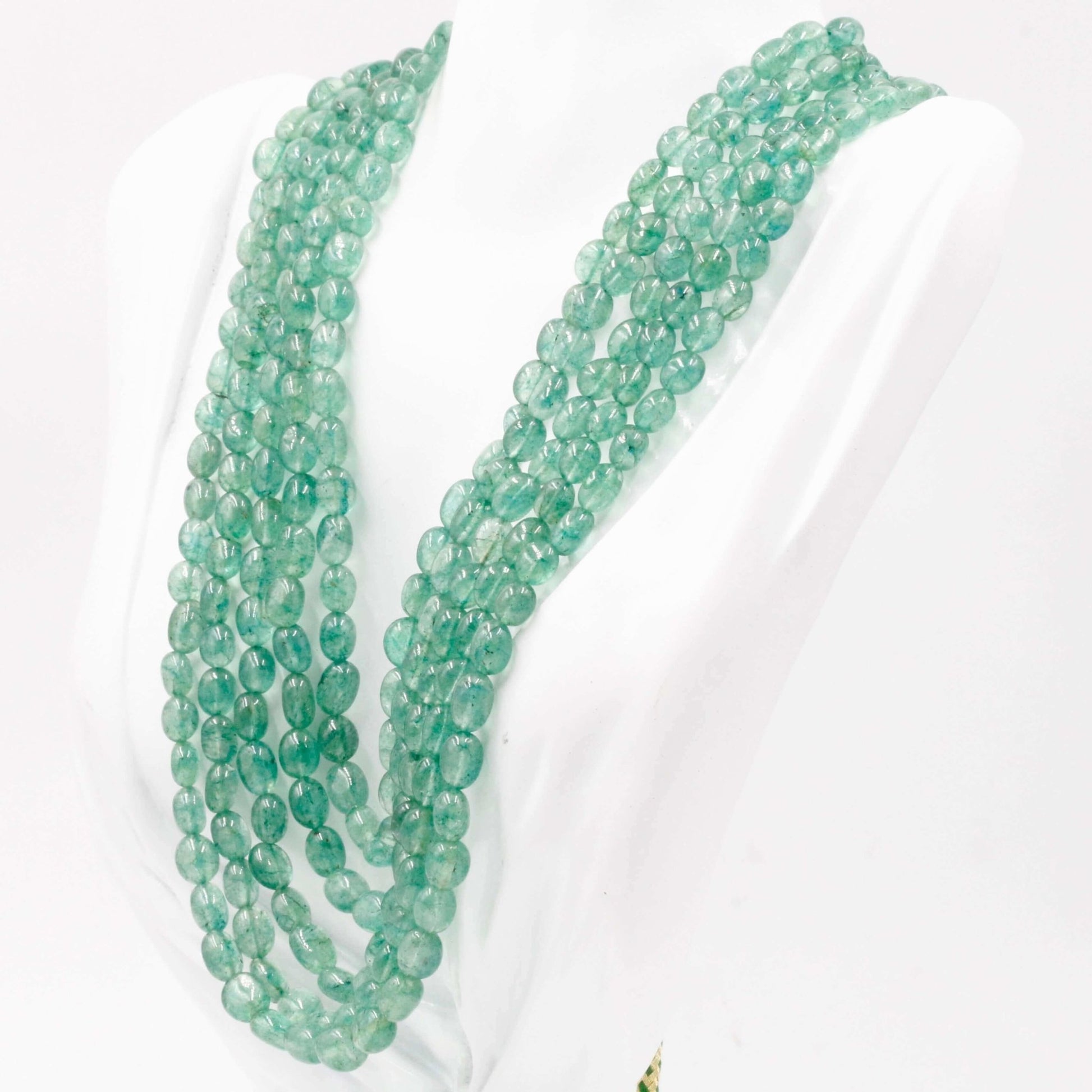 Aventurine Quartz Beaded Necklace - Taj Mahal Gems