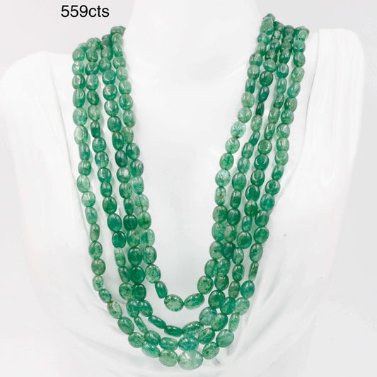 Aventurine Quartz Beaded Necklace - Taj Mahal Gems