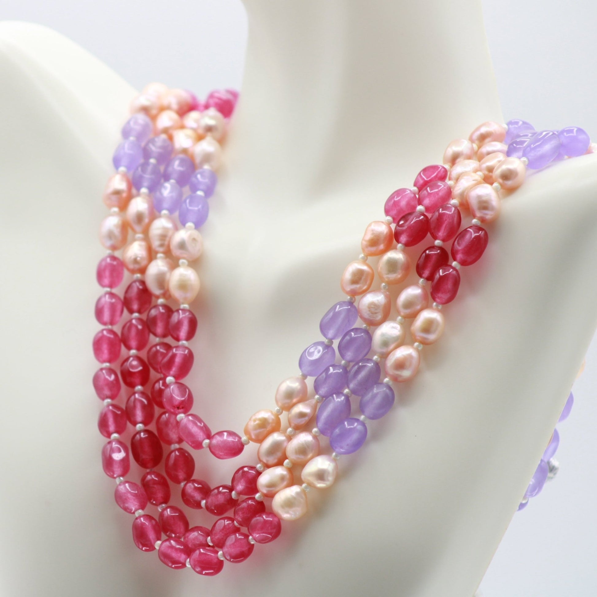 Multi Color Jade Necklace - Taj Mahal Gems