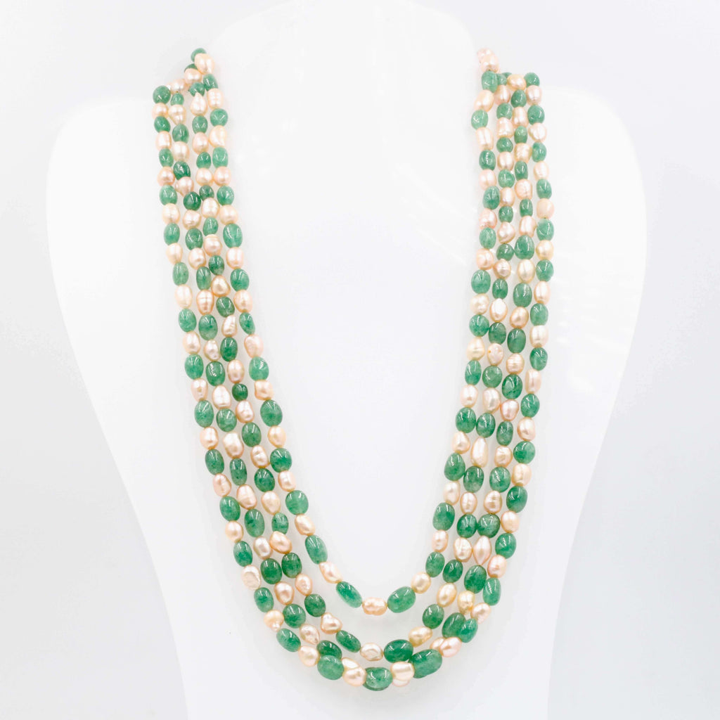 Freshwater Pearl & Green Quartz Necklace