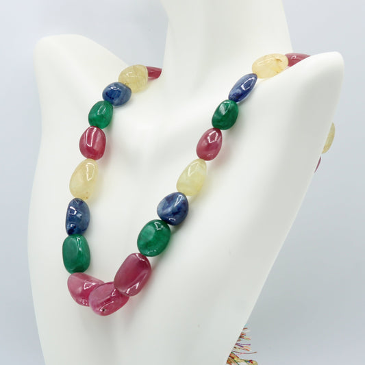 Multi Color Sapphire Necklace