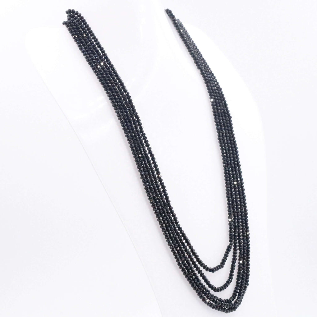 Unique Black Beads Necklace - Indian Style Jewelry