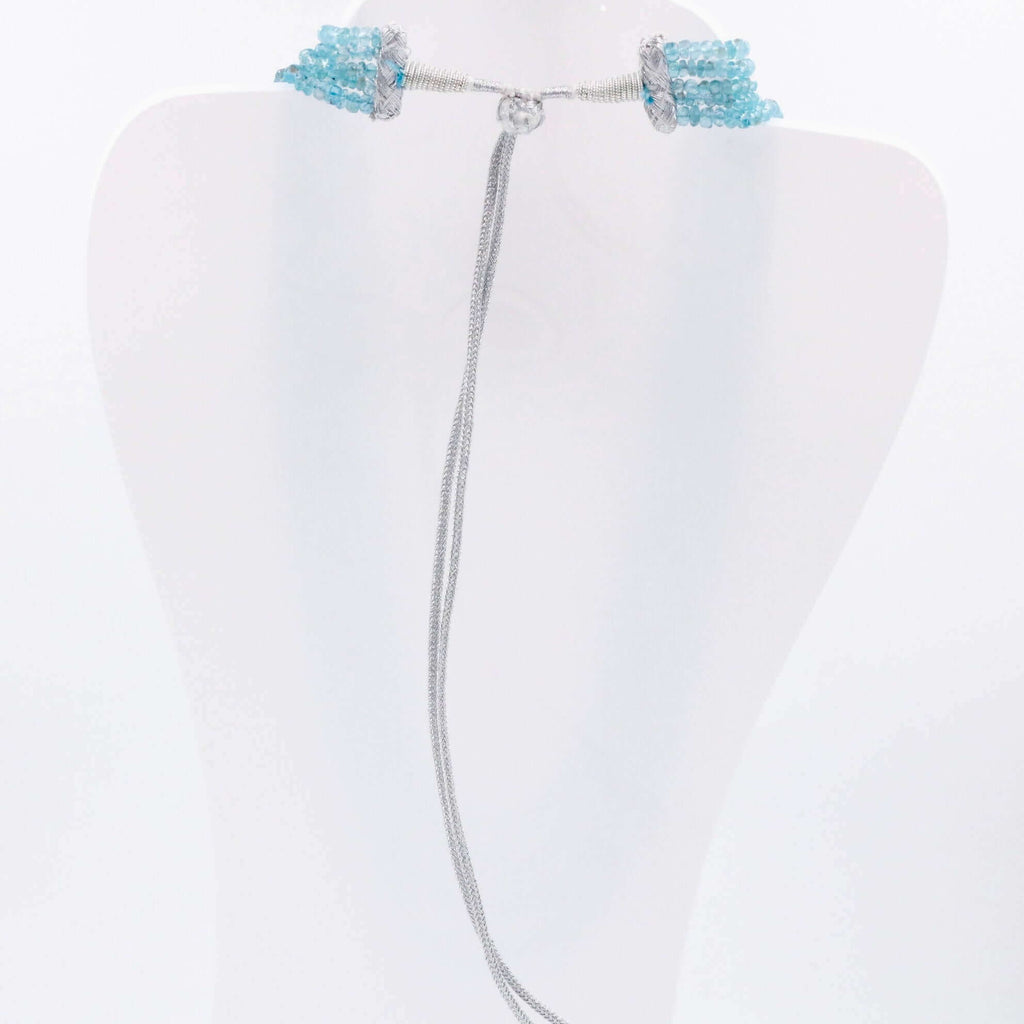 Long & Layered Natural Apatite Necklace - Indian Jewelry