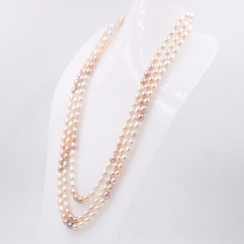 Multi Strand Beaded Necklace with Shaded Cultured Pearls