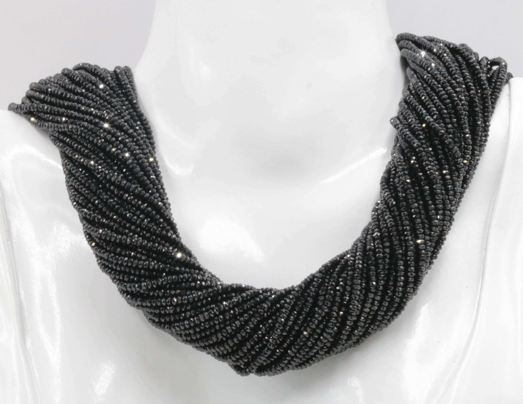 DIY Jewelry Supplies: Black Spinel Stone for Necklace