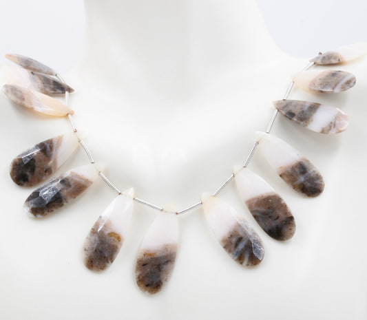 Bicolored Natural Opal Beads Strand - Taj Mahal Gems
