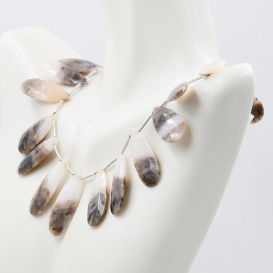 Bicolored Natural Opal Beads Strand - Taj Mahal Gems