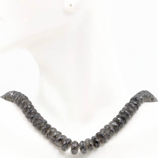Black Rutile Quartz Beads - Taj Mahal Gems