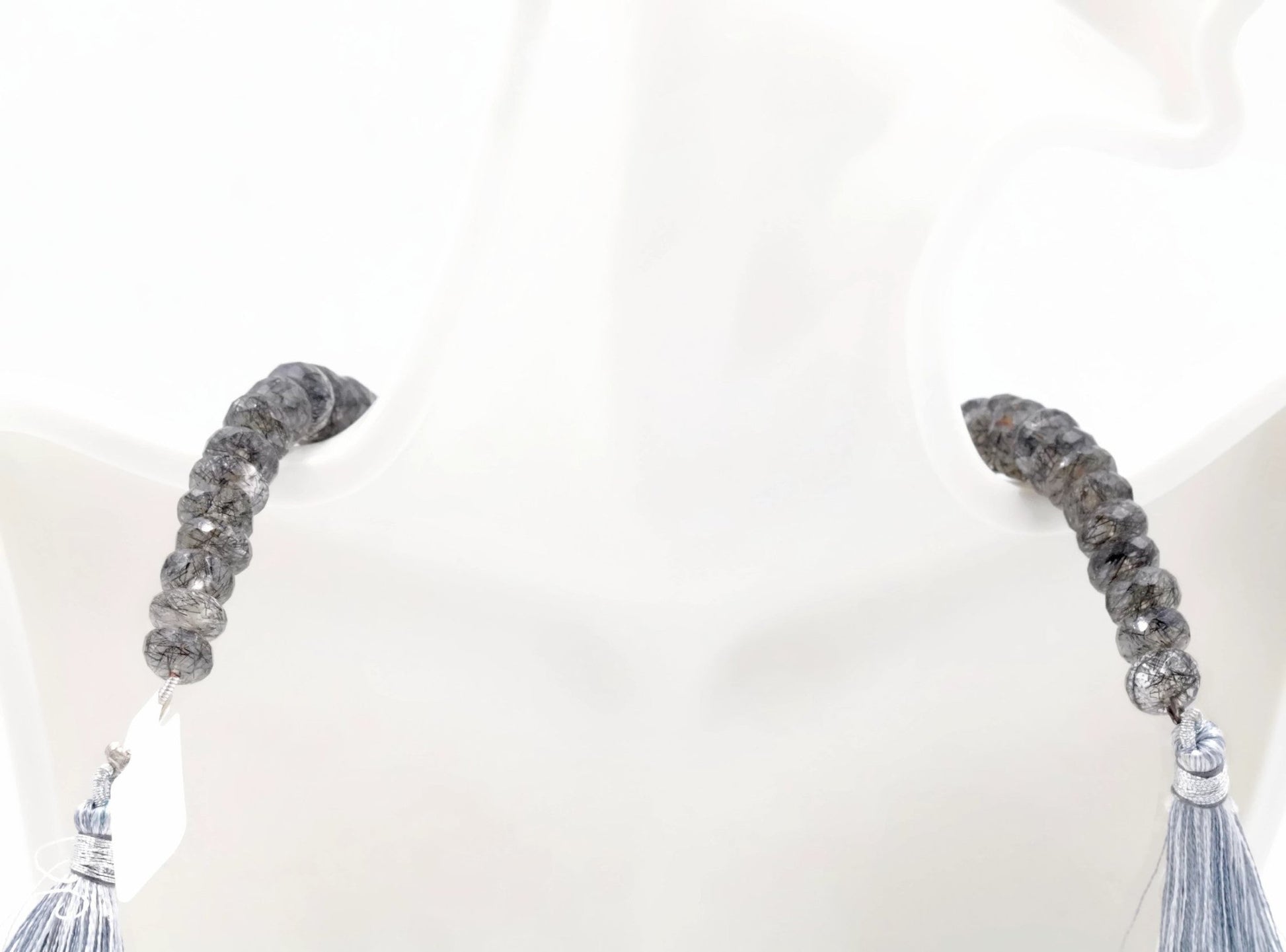 Black Rutile Quartz Beads - Taj Mahal Gems