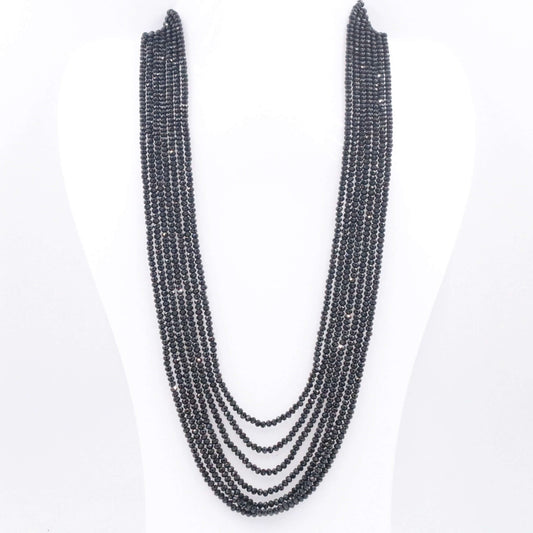 Black Spinel Beaded Necklace - Taj Mahal Gems