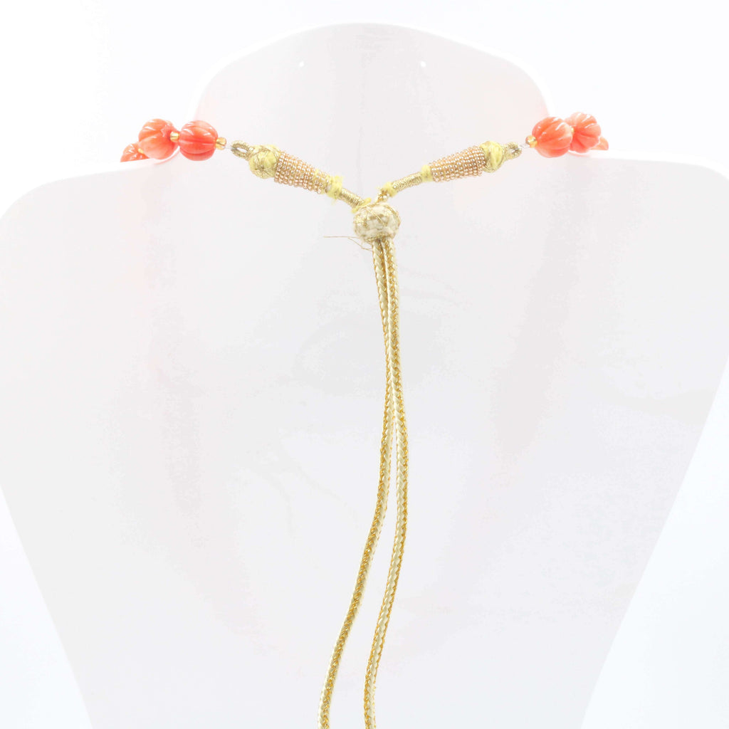 Orange Coral Beaded Necklace: Unique Gemstone Appeal