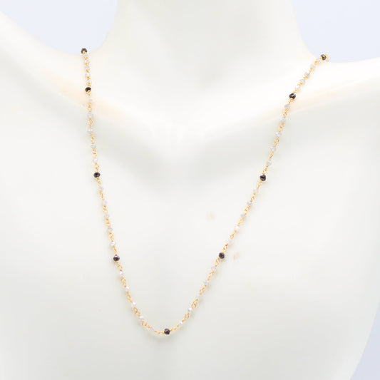 Black & White Diamond - 22CT Gold Necklace