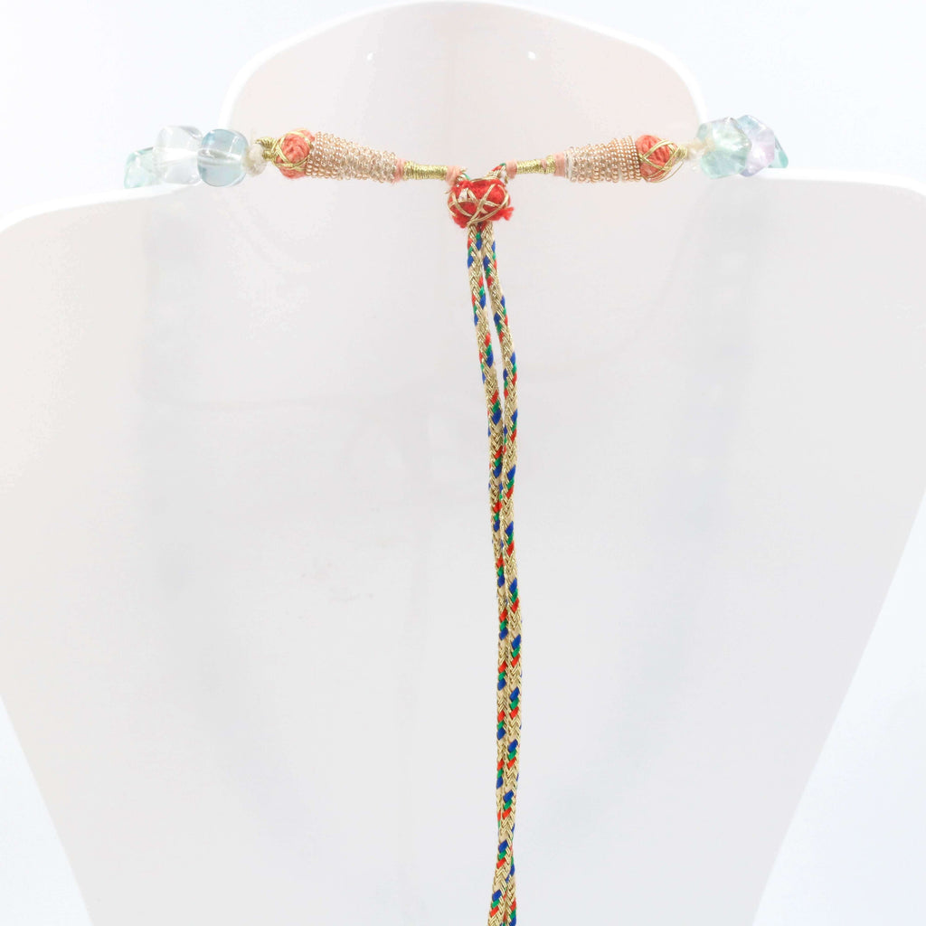 Colorful Crystal Necklace - Fluorite Indian Sarafa Jewelry