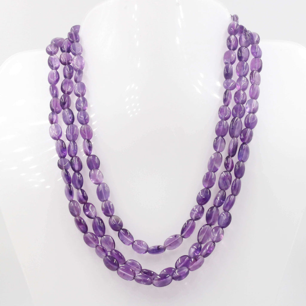 Purple Amethyst Long & Layered Necklace - Indian Jewelry
