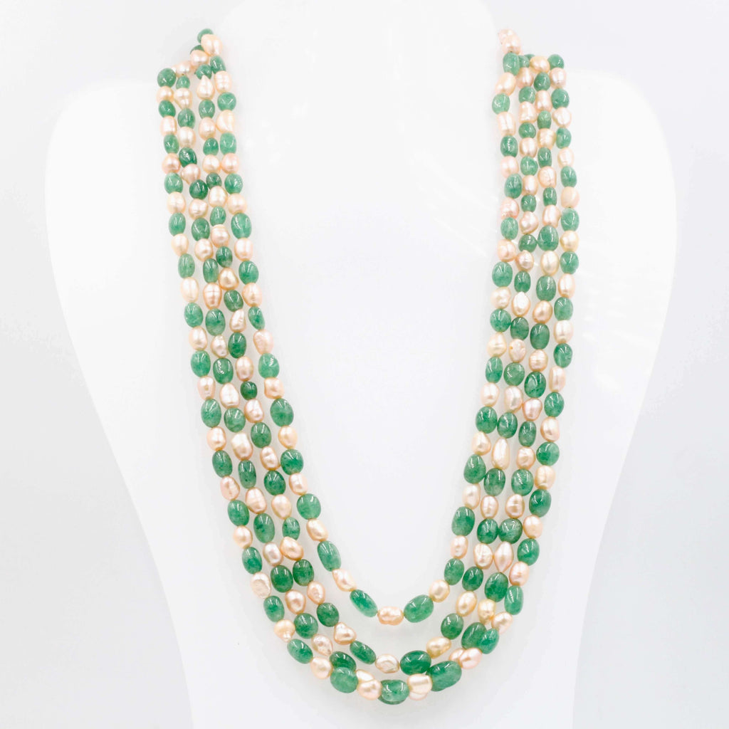 Freshwater Pearl & Green Quartz Necklace