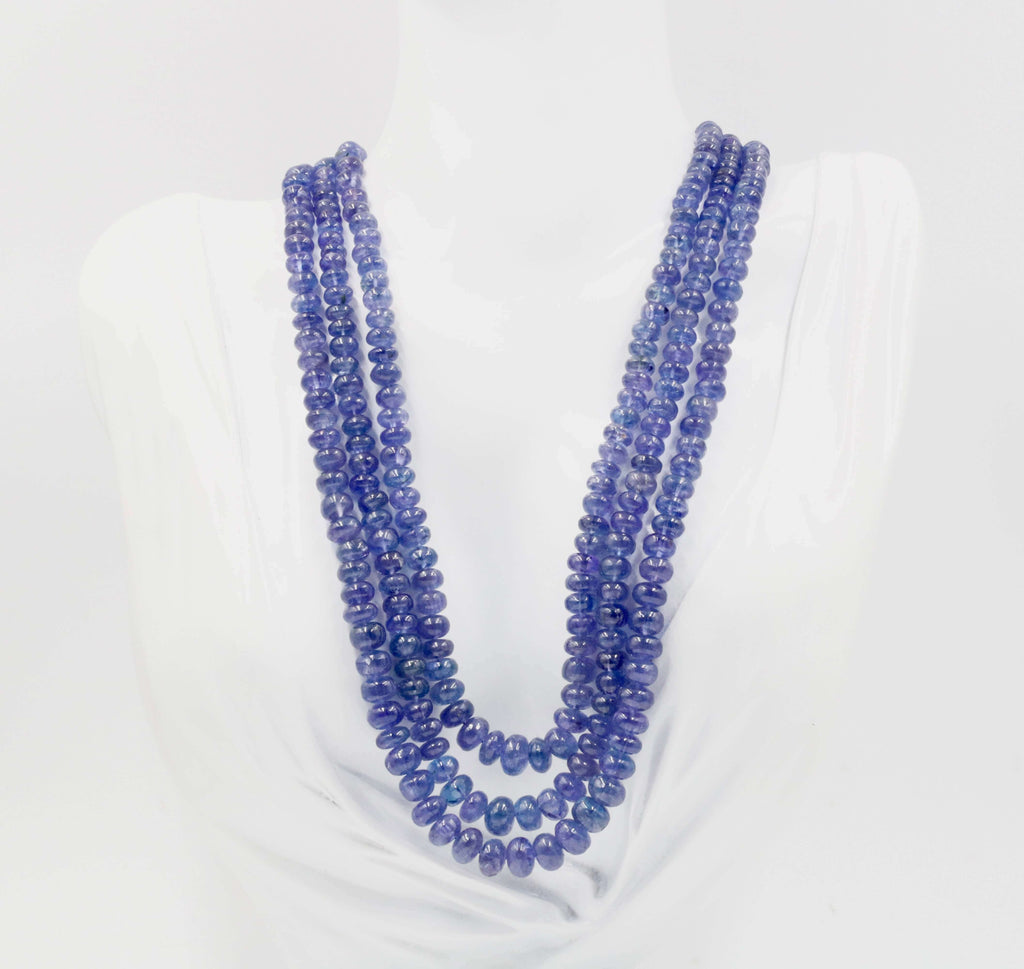 Indian Tanzanite Necklace: Elegant Beaded Charm