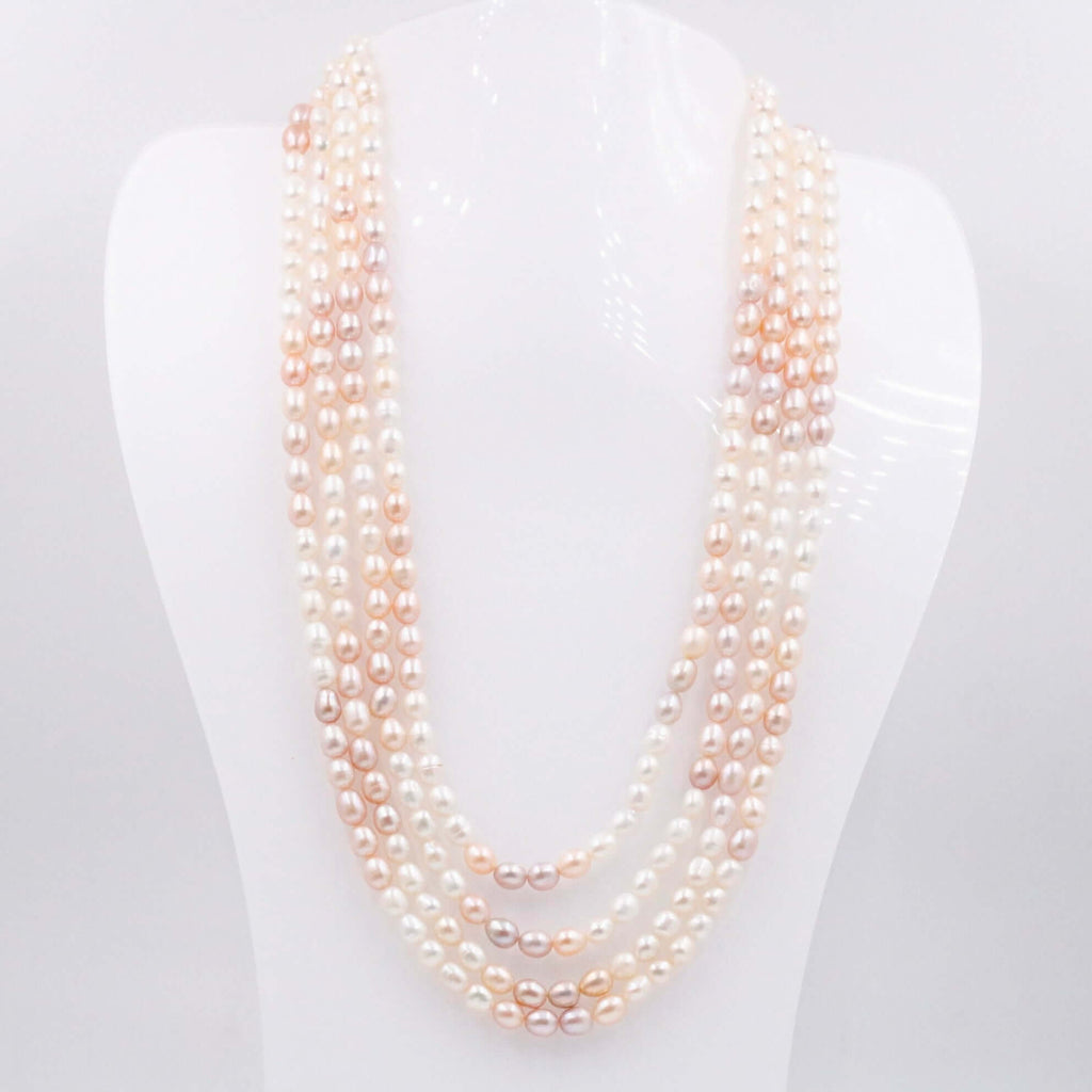 Layered Freshwater Pearls with Indian Style Jewelry