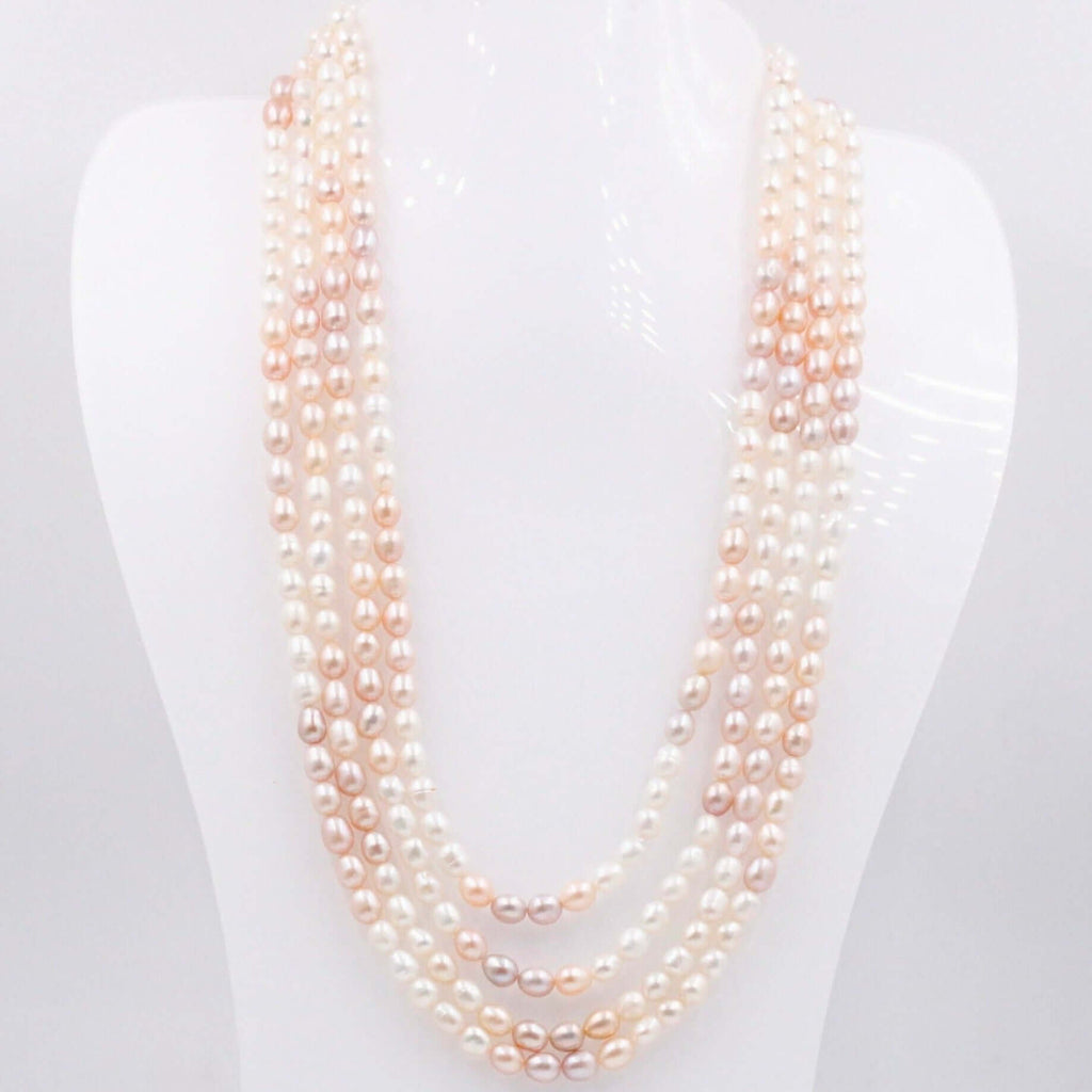Layered Freshwater Pearls with Indian Style Jewelry