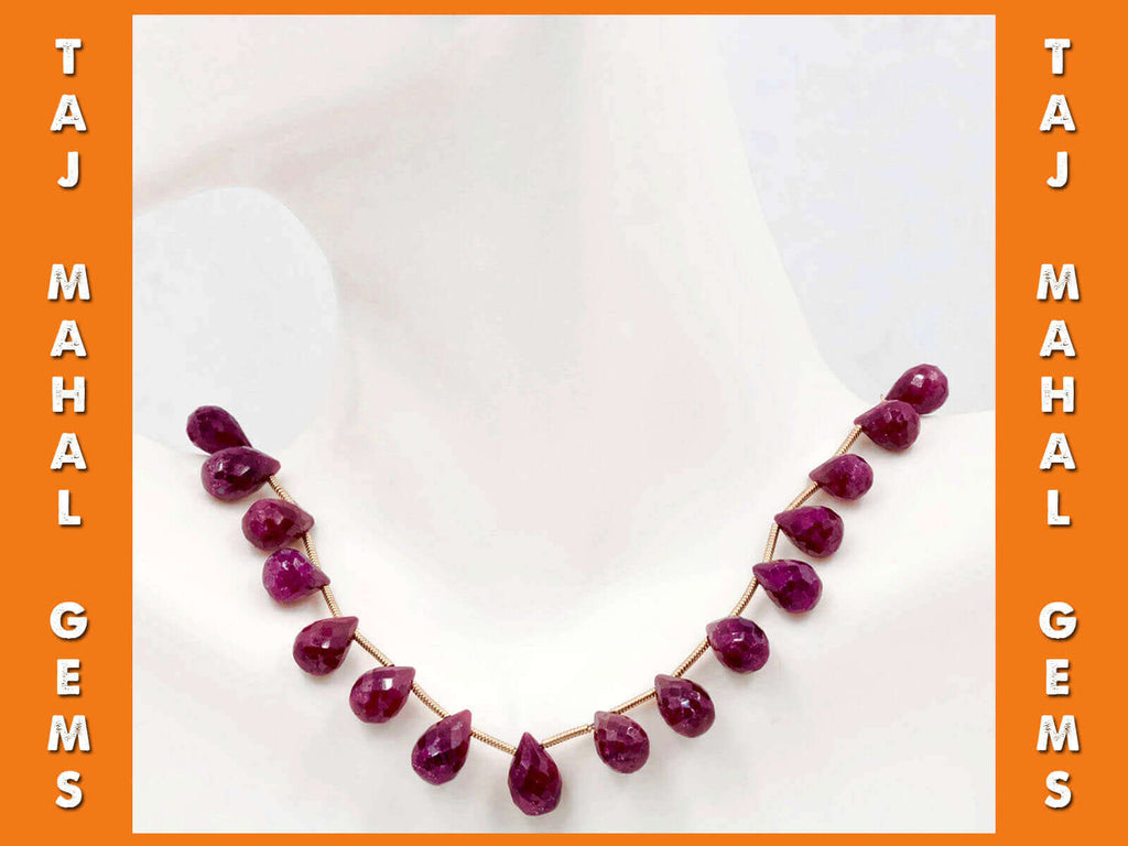 DIY Jewelry Necklace with Pure Ruby Briolette 