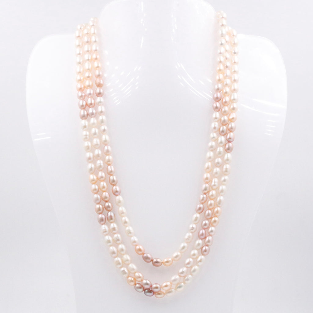Freshwater Pearl Layers in Indian Necklace