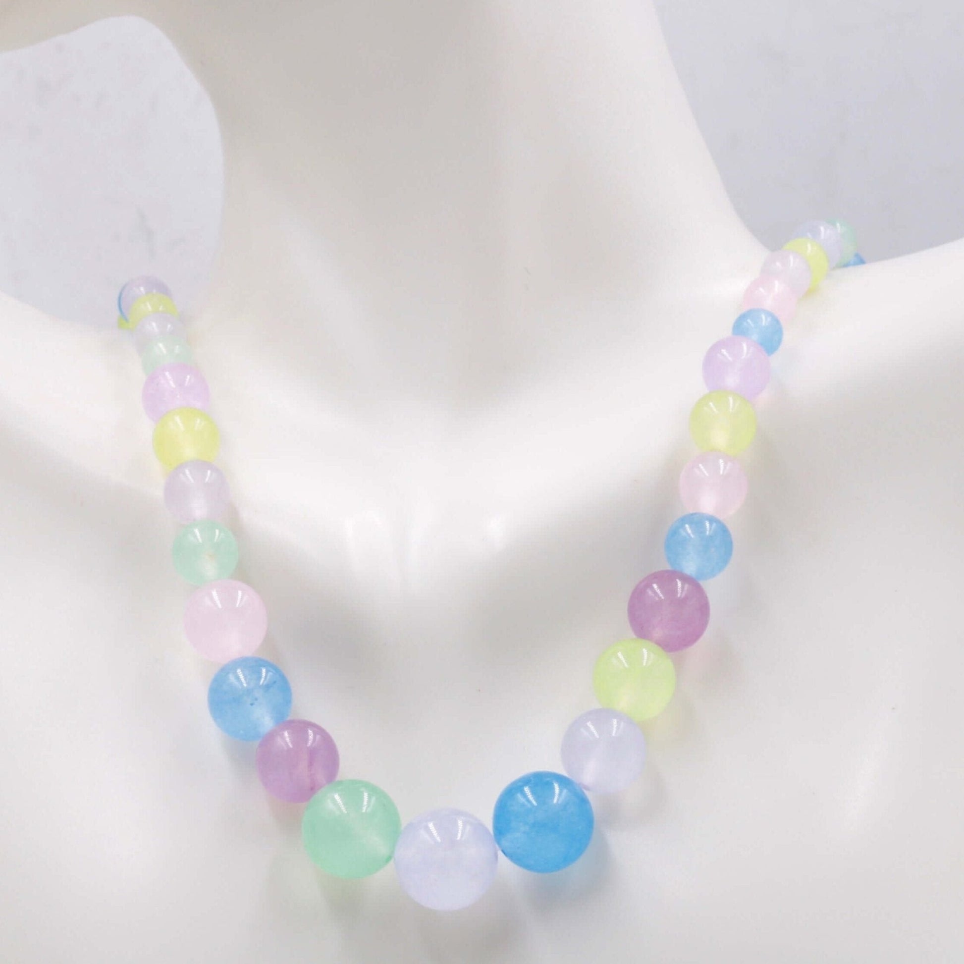 Colorful Quartzite Beaded Necklace - Taj Mahal Gems