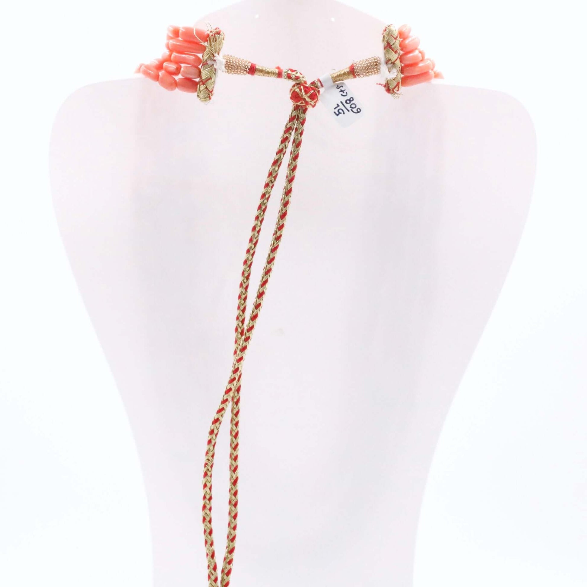Coral and Aventurine Beaded Necklace - Taj Mahal Gems