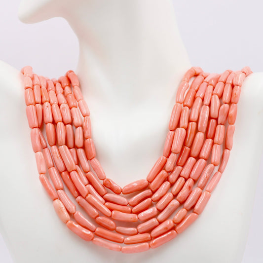 Coral Beaded Necklace - Taj Mahal Gems