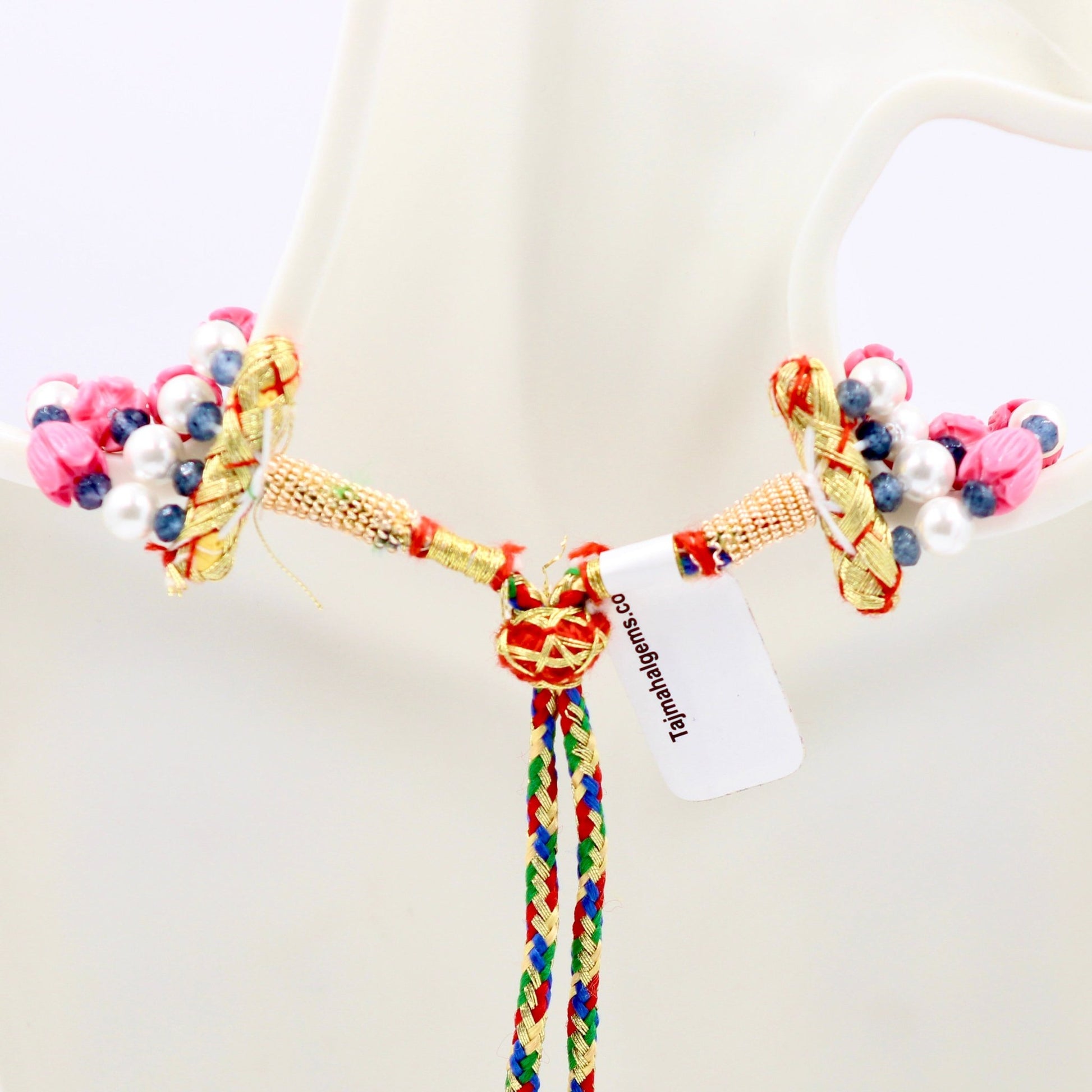Coral Shell Pearl & Quartz Beaded Necklace - Taj Mahal Gems