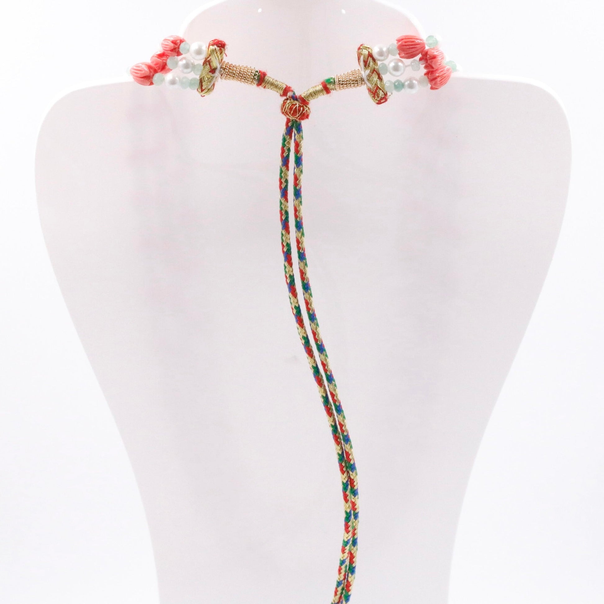 Coral Shell Pearl & Quartz Beaded Necklace - Taj Mahal Gems