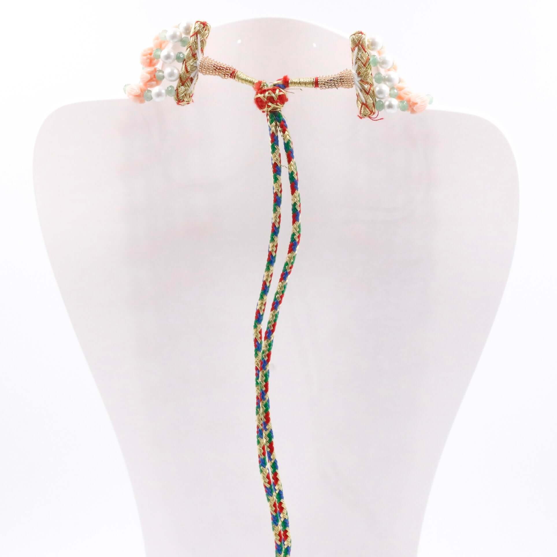 Coral Shell Pearl & Quartz Beaded Necklace - Taj Mahal Gems