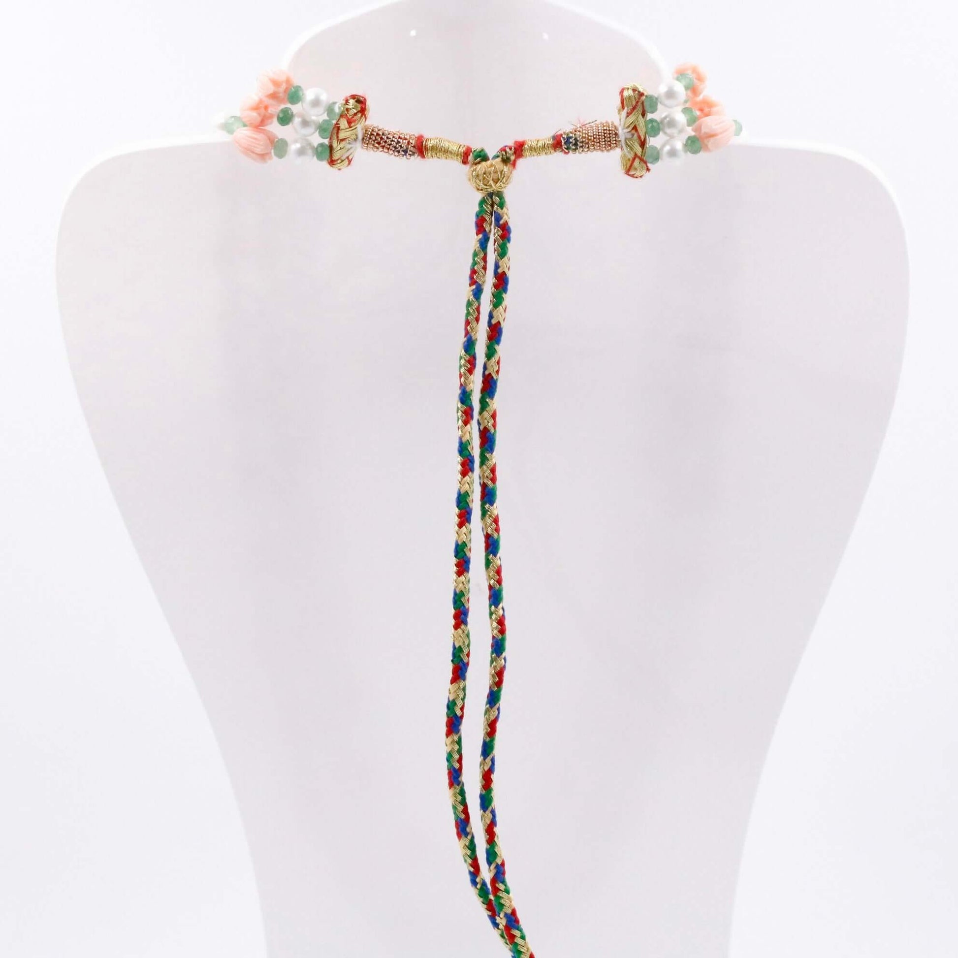 Coral Shell Pearl & Quartz Beaded Necklace - Taj Mahal Gems