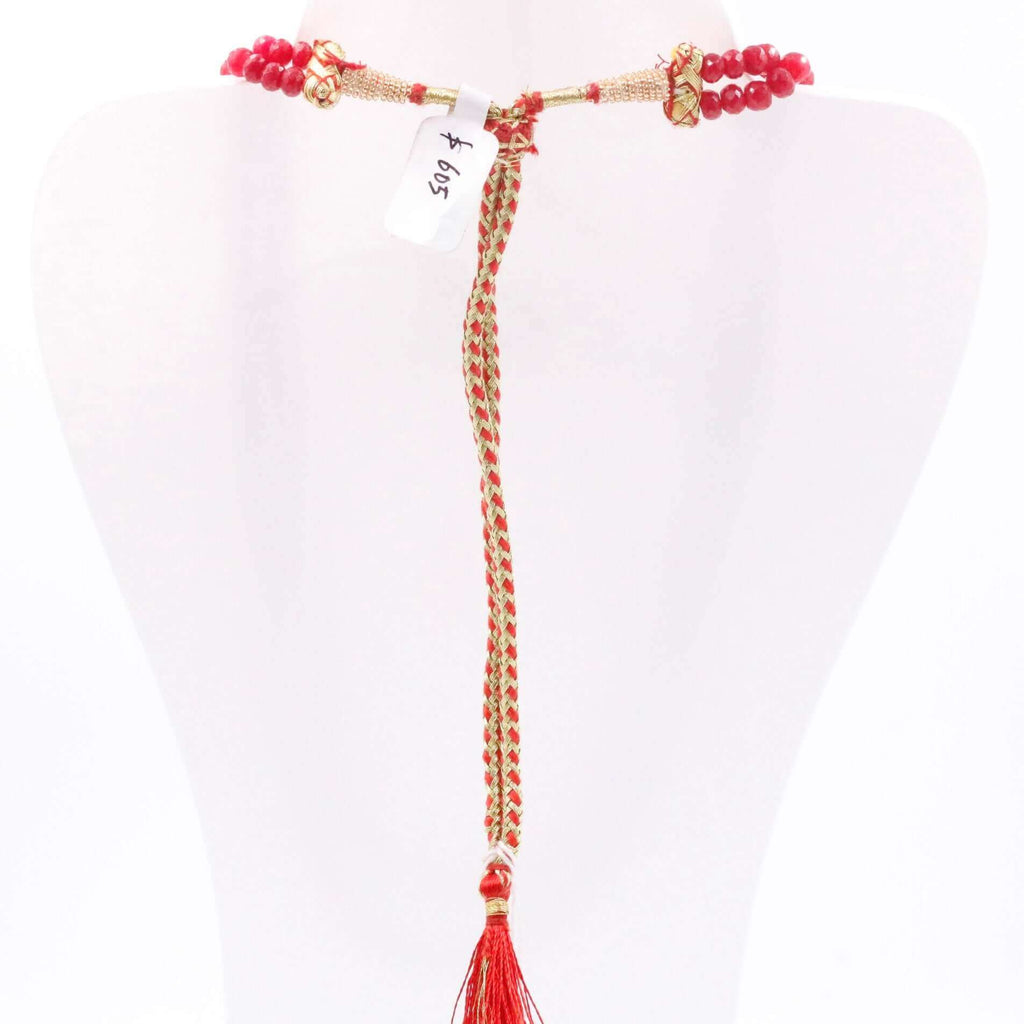 Charming Red Ruby Sarafa Style Necklace