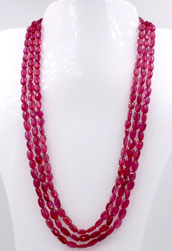 Ruby sarafa necklace with authentic ruby gemstones