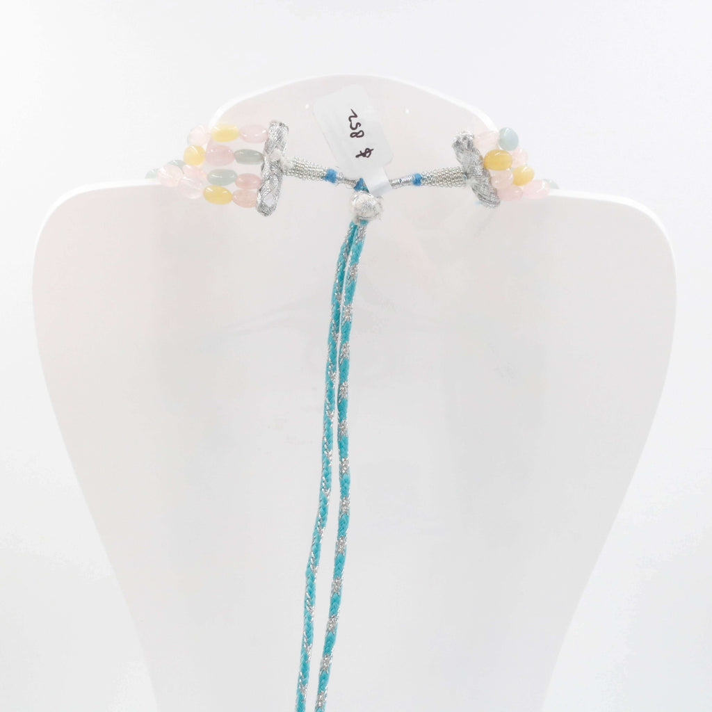 Colorful Gemstones Long & Layered Necklace - Indian Design