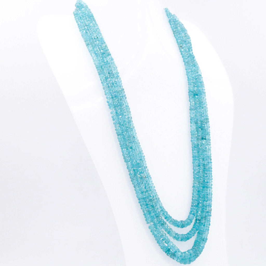 Natural Blue Apatite Necklace for Blue Dress Outfit