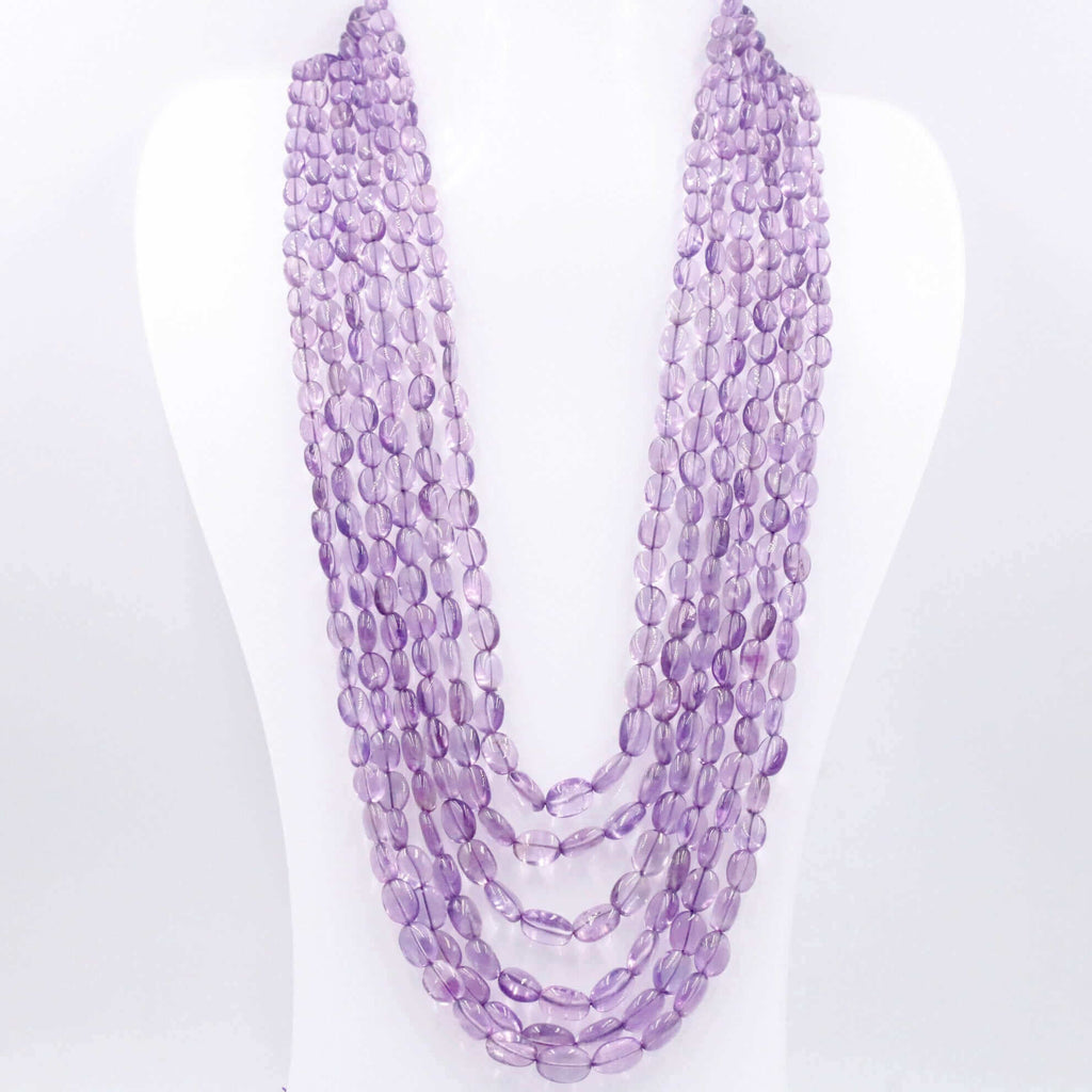 Multi-Strand Purple Amethyst Necklace