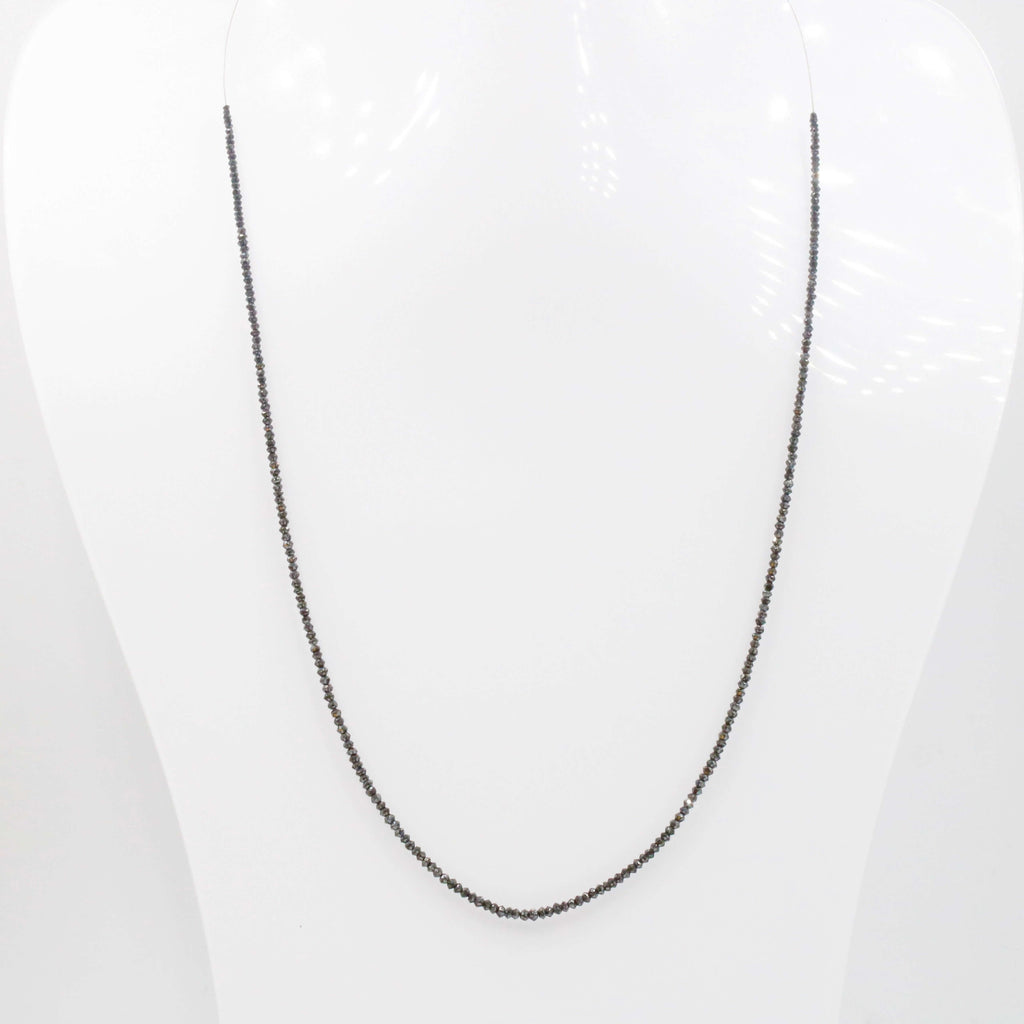Crafting DIY Necklace with Faceted Rondelle Black Diamond Jewelry