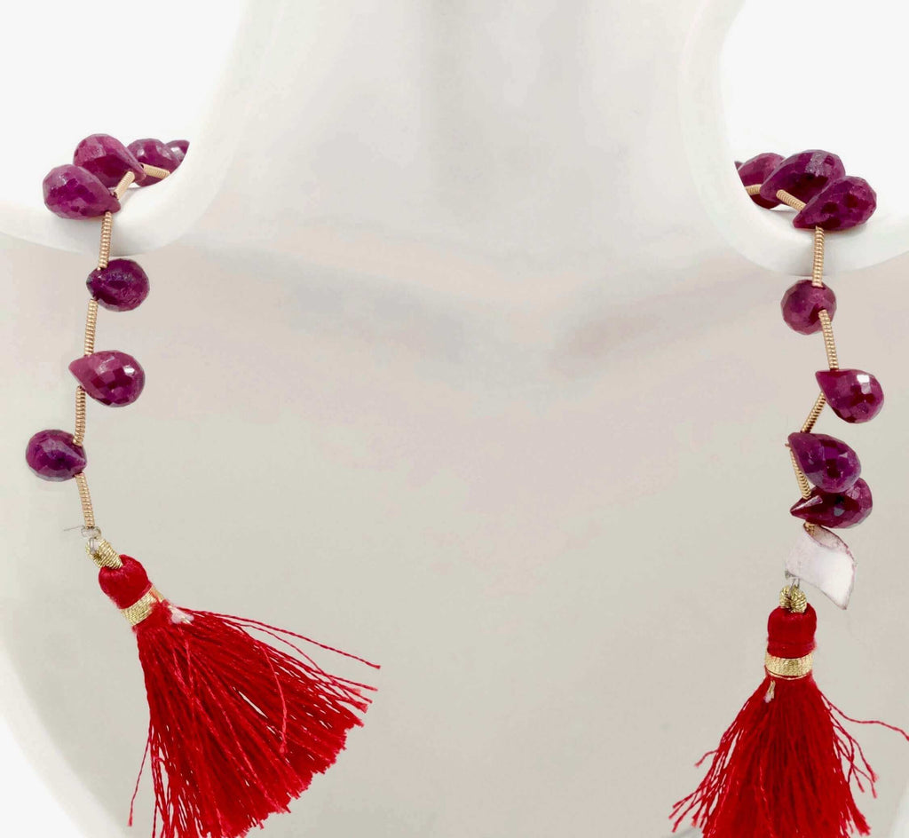 DIY Jewelry Making with Natural Ruby Briolette 