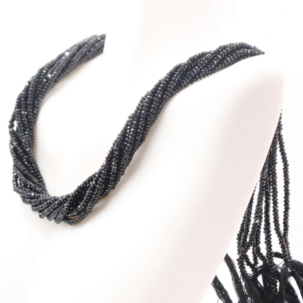 Natural Black Spinel Crystal for DIY Jewelry Necklace Collection