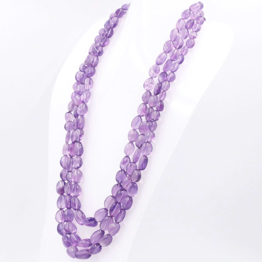 Natural Amethyst Layered Necklace with Sarafa Design
