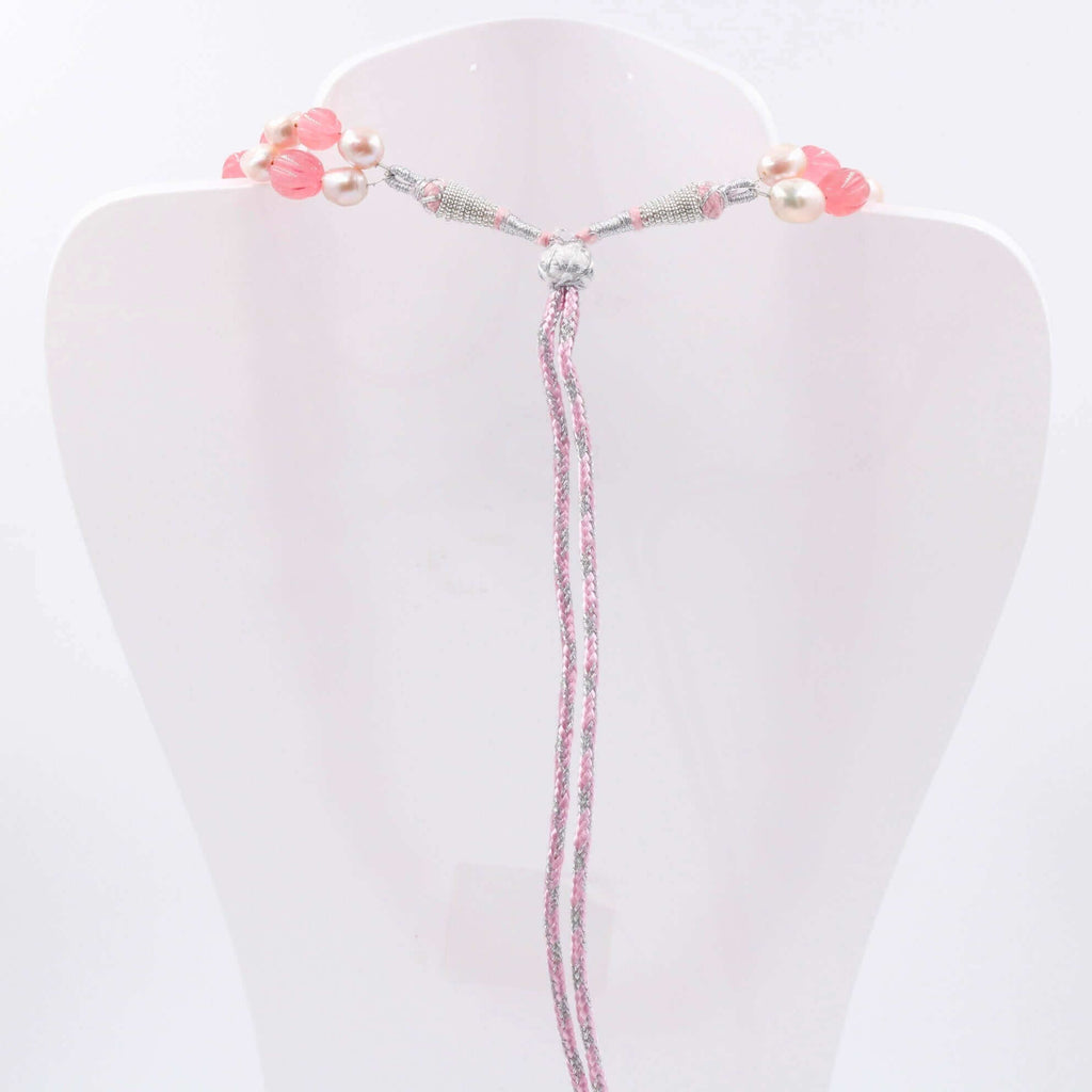 Rose Quartz & Pearl Jewelry - Indian Necklace