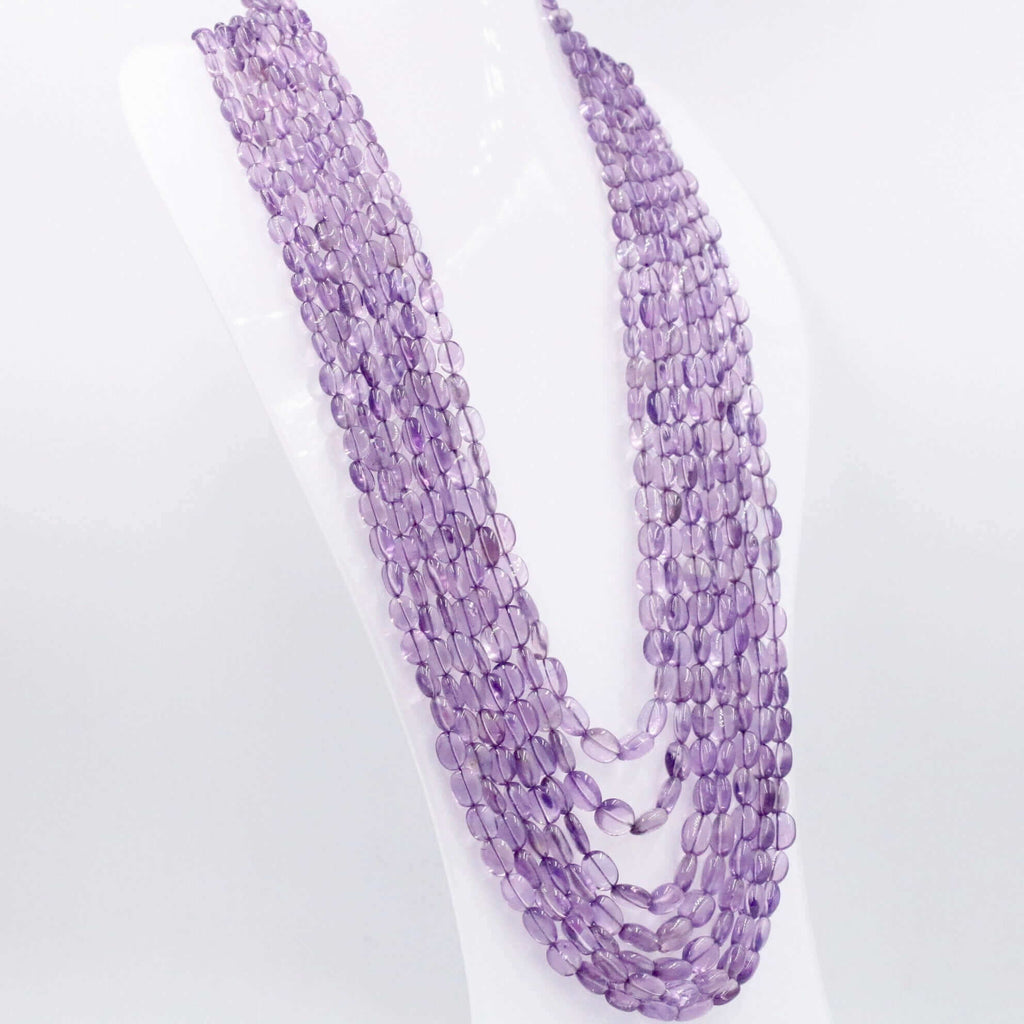 Layered Long Amethyst Necklace Design