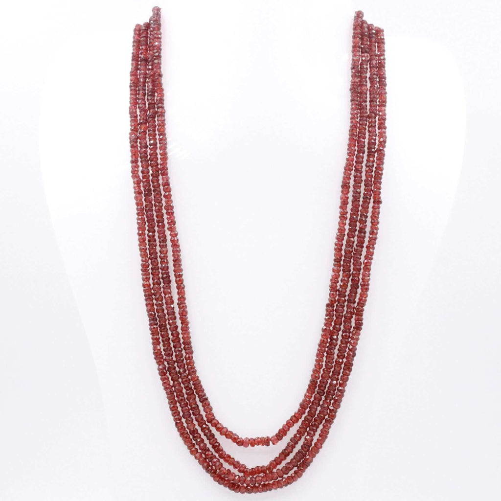 Natural Red Garnet Jewelry - Indian Traditional Necklace for ootd